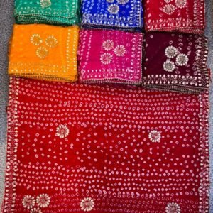 Bandhani Saree | Hand Work Butta & Border | Trending Party Wear Saree