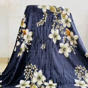 Royal Floral Ultra-Soft Velvet Blanket – Double Bed | Winter Warm & Cozy Comforter