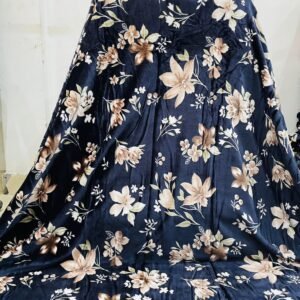 Premium Soft Plush Blanket – Brown Leaf Pattern