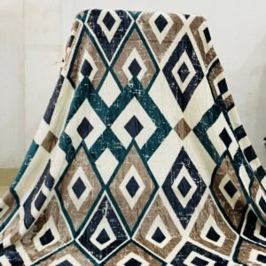 Elegant Leaf Print Ultra-Soft Velvet Winter Blanket – Double Bed | Premium Warm Comforter